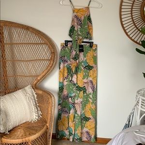 Tropical print two-piece